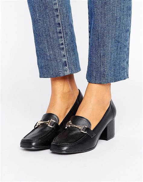 loafers with small heel.